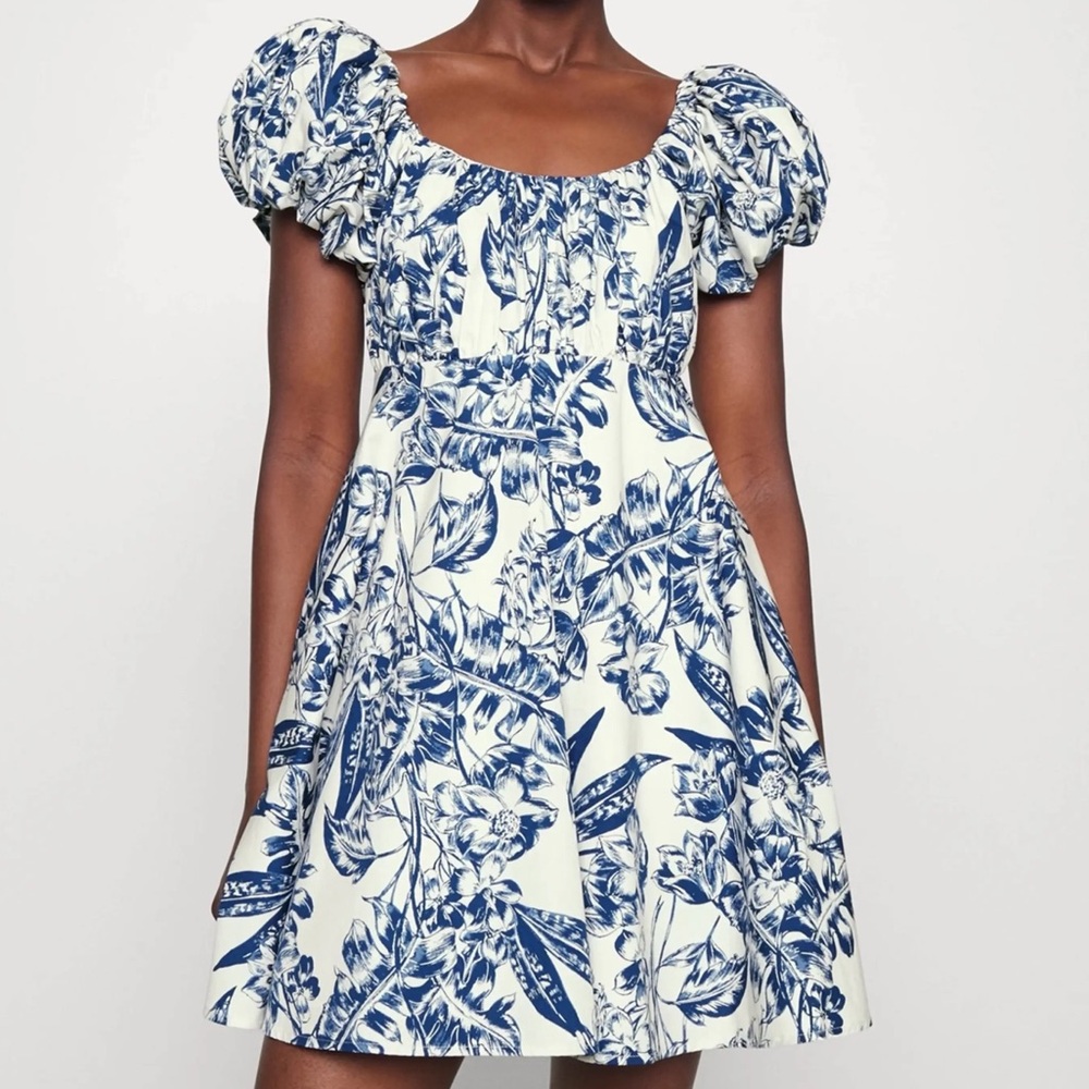Abercrombie and Fitch Mini Puff-Sleeve Dress